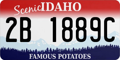 ID license plate 2B1889C