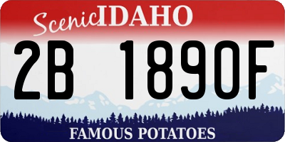 ID license plate 2B1890F