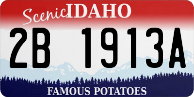 ID license plate 2B1913A
