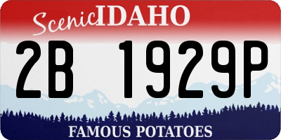ID license plate 2B1929P
