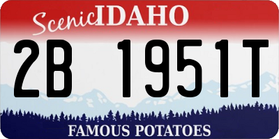 ID license plate 2B1951T