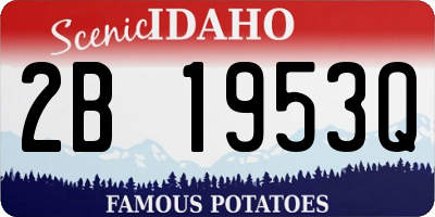 ID license plate 2B1953Q