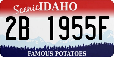 ID license plate 2B1955F