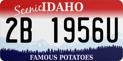 ID license plate 2B1956U