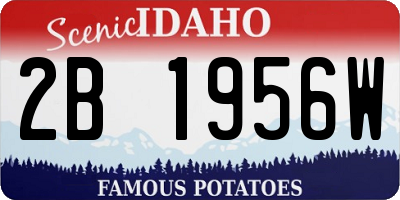 ID license plate 2B1956W