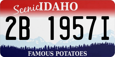 ID license plate 2B1957I