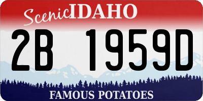 ID license plate 2B1959D