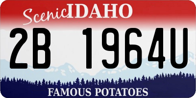 ID license plate 2B1964U