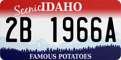 ID license plate 2B1966A