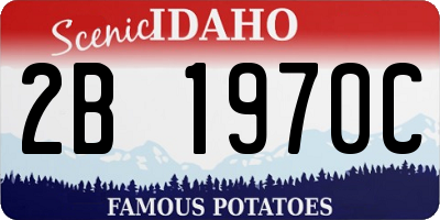 ID license plate 2B1970C