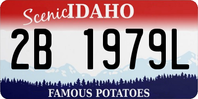 ID license plate 2B1979L