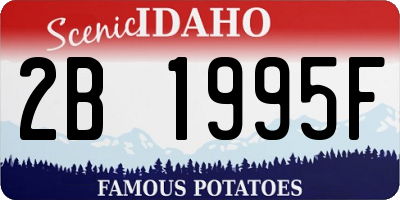 ID license plate 2B1995F