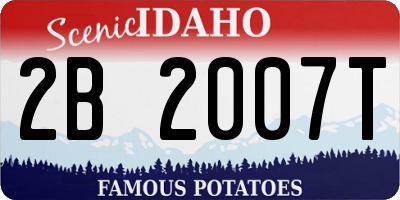 ID license plate 2B2007T