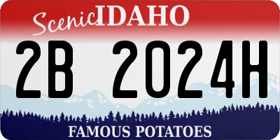 ID license plate 2B2024H