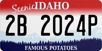 ID license plate 2B2024P