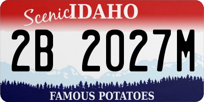 ID license plate 2B2027M
