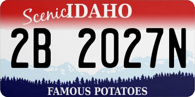 ID license plate 2B2027N