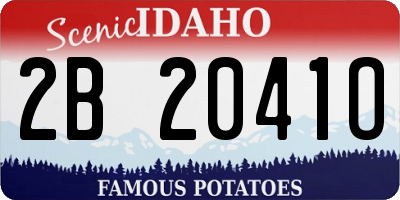 ID license plate 2B2041O