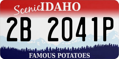 ID license plate 2B2041P