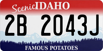 ID license plate 2B2043J