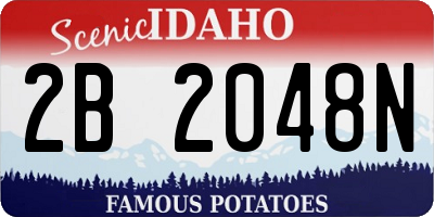 ID license plate 2B2048N
