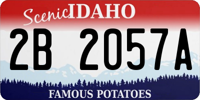 ID license plate 2B2057A