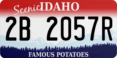 ID license plate 2B2057R