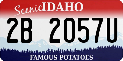 ID license plate 2B2057U