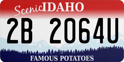 ID license plate 2B2064U