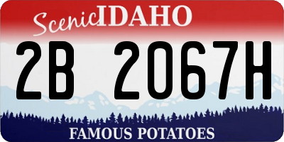 ID license plate 2B2067H