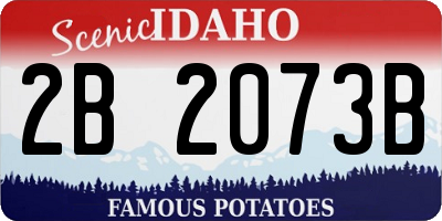 ID license plate 2B2073B