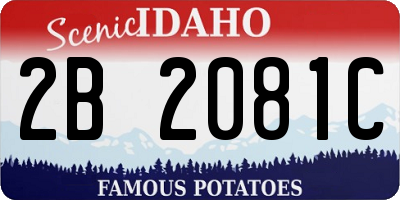 ID license plate 2B2081C