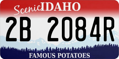 ID license plate 2B2084R