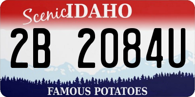 ID license plate 2B2084U