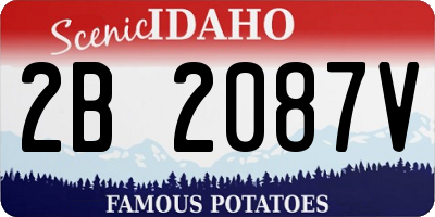 ID license plate 2B2087V