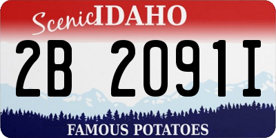 ID license plate 2B2091I