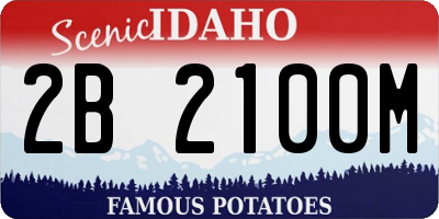 ID license plate 2B2100M
