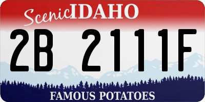 ID license plate 2B2111F