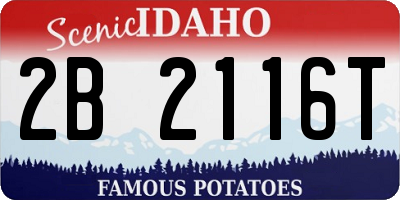 ID license plate 2B2116T