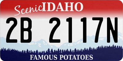 ID license plate 2B2117N