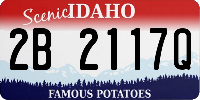 ID license plate 2B2117Q