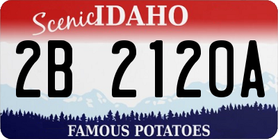 ID license plate 2B2120A