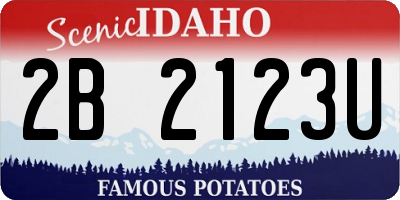ID license plate 2B2123U