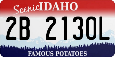 ID license plate 2B2130L
