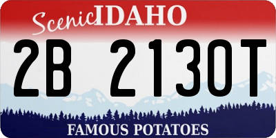 ID license plate 2B2130T