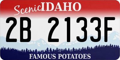 ID license plate 2B2133F