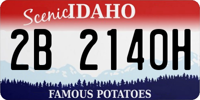 ID license plate 2B2140H