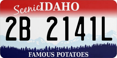 ID license plate 2B2141L