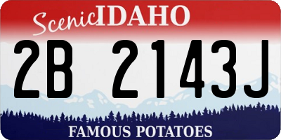 ID license plate 2B2143J
