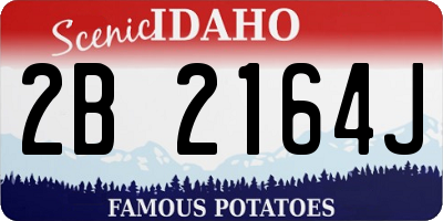 ID license plate 2B2164J